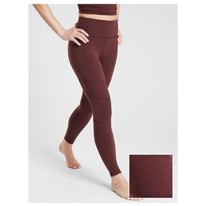 Athleta Maroon Moto Inclination Tight